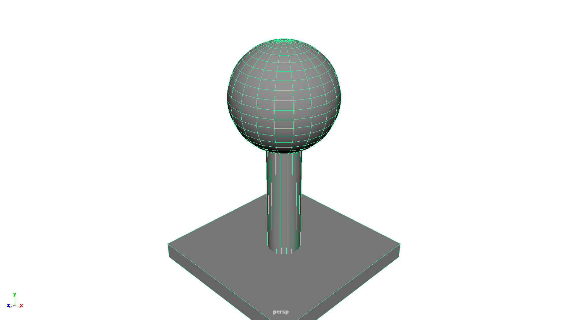 Static test asset in Maya viewport